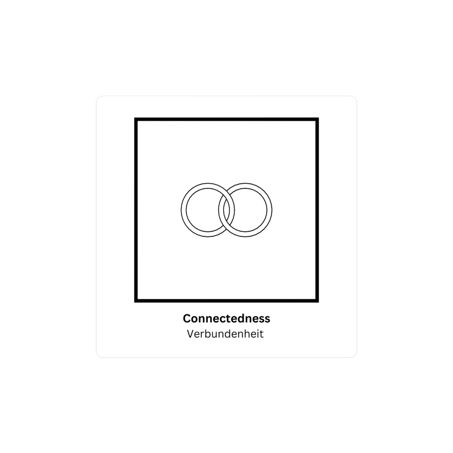 Connectedness / Verbundenheit Symbol Decal (Black/White) Not Transparent
