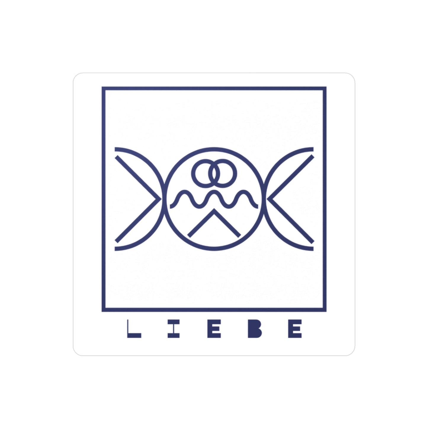 Liebe - Love Symbol Decal (Blue/White)
