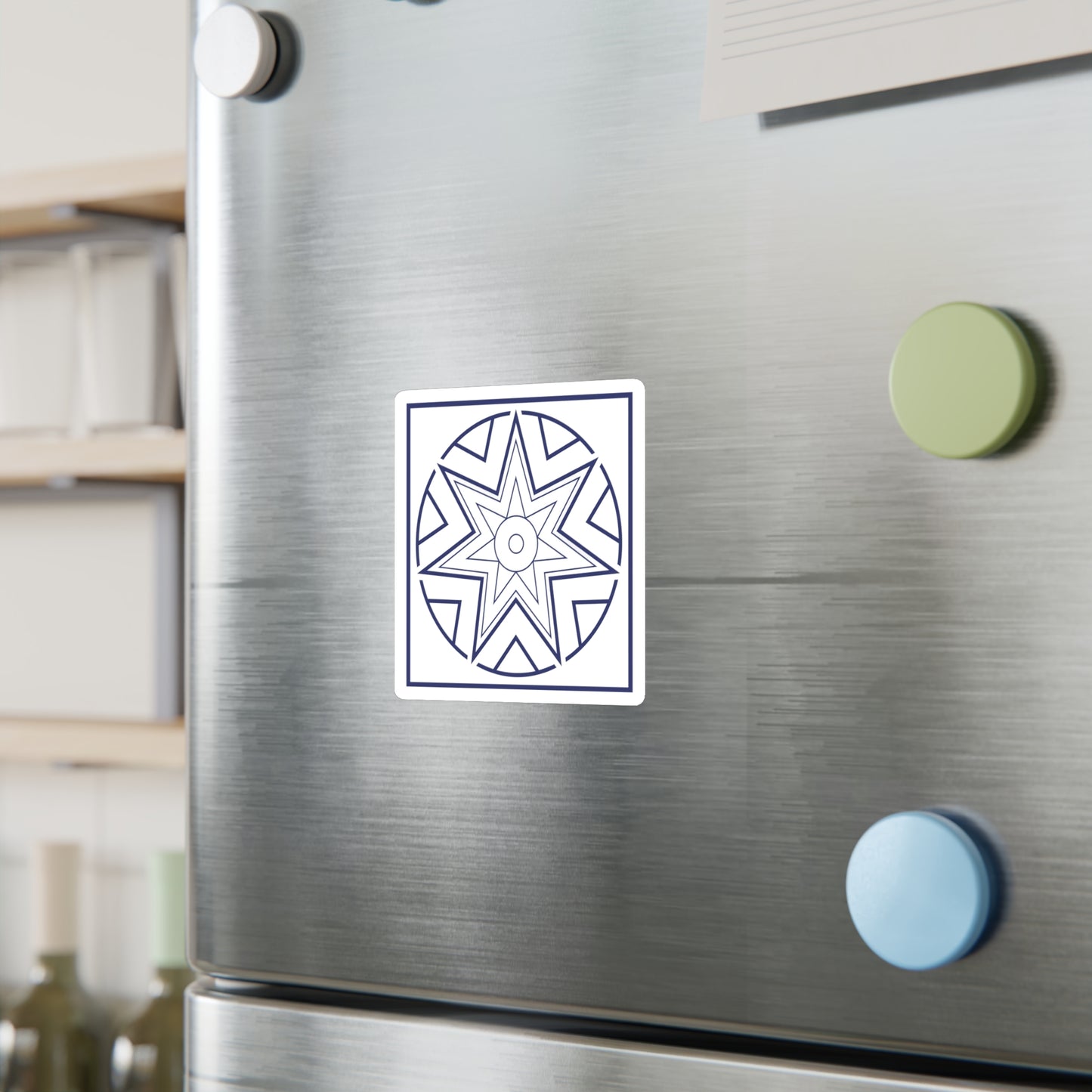 Streben (Striving) Symbol - Sticker/Decal (Blue/White)