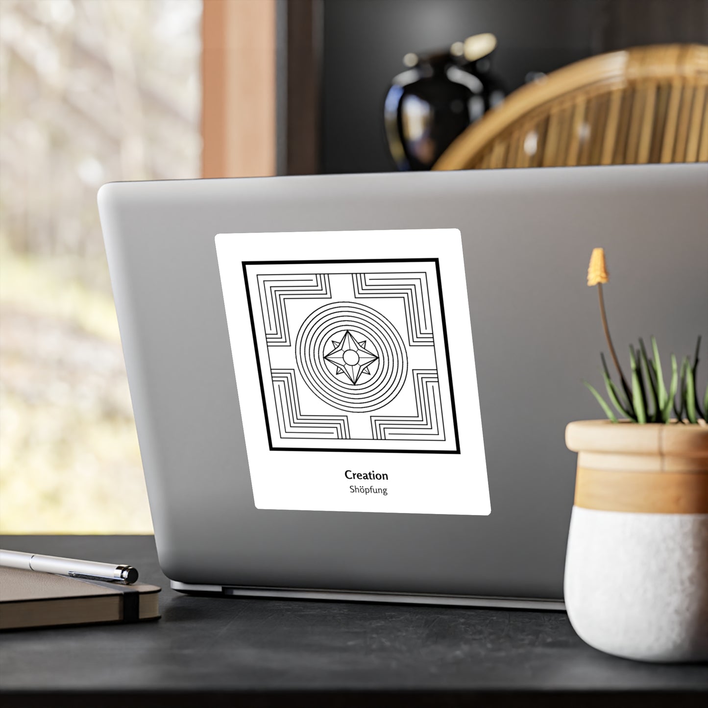 Creation/Shopfung Symbol Decal (Black/White)