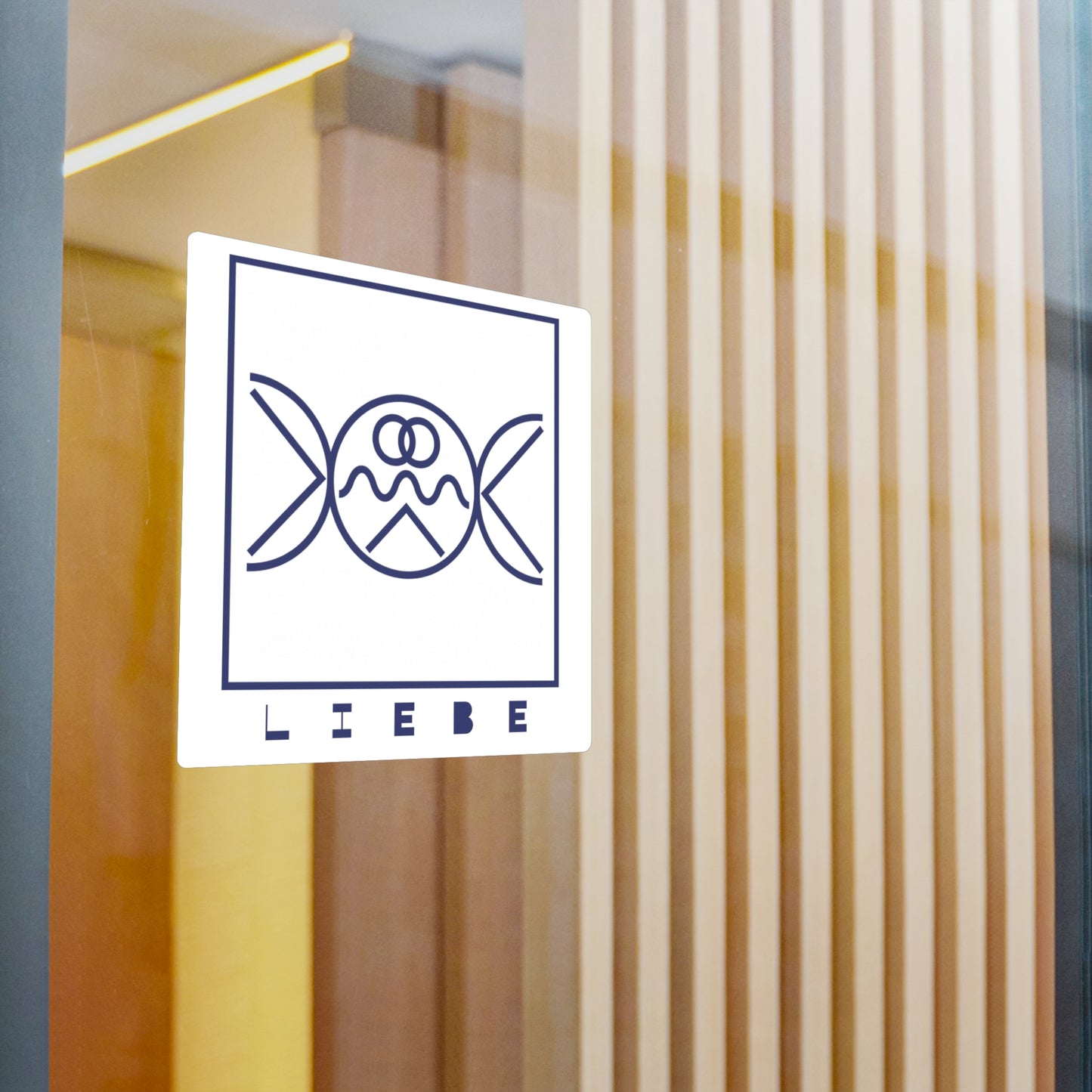 Liebe - Love Symbol Decal (Blue/White)
