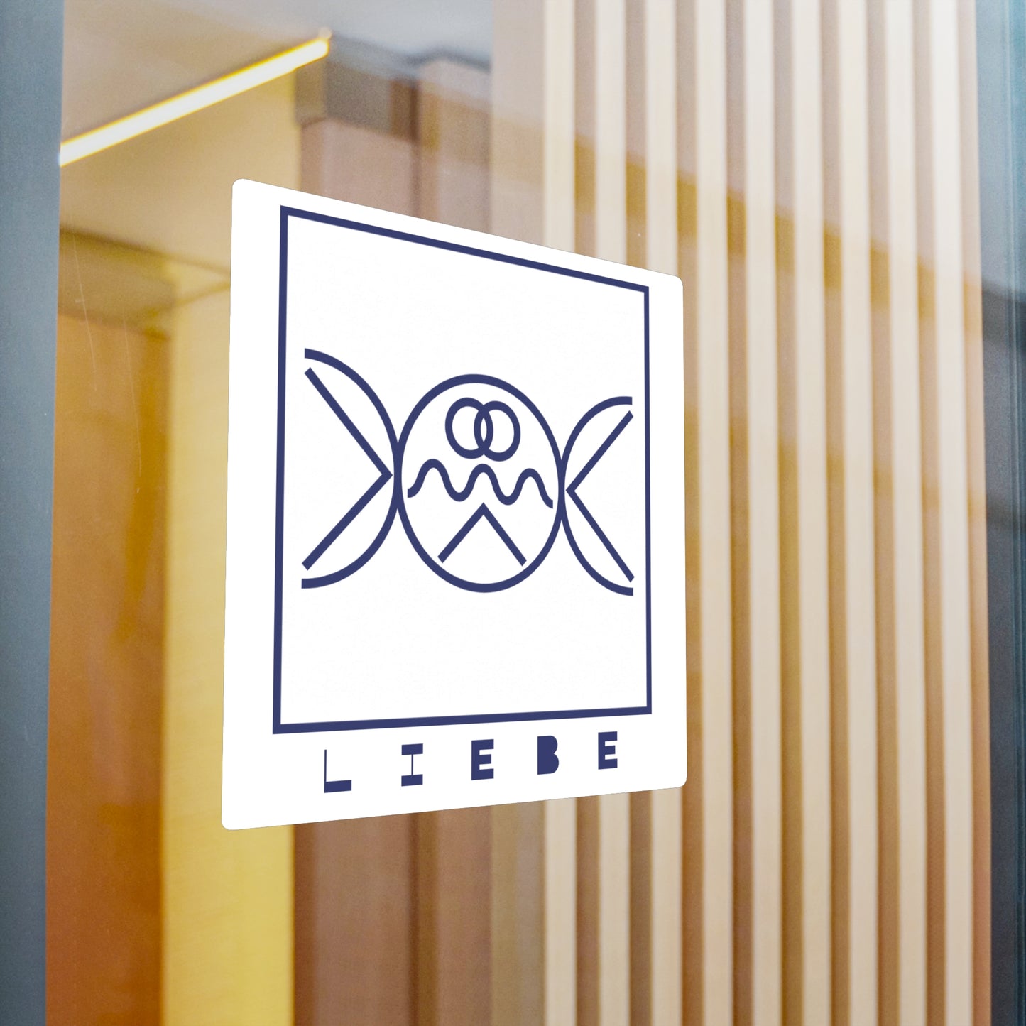 Liebe - Love Symbol Decal (Blue/White)
