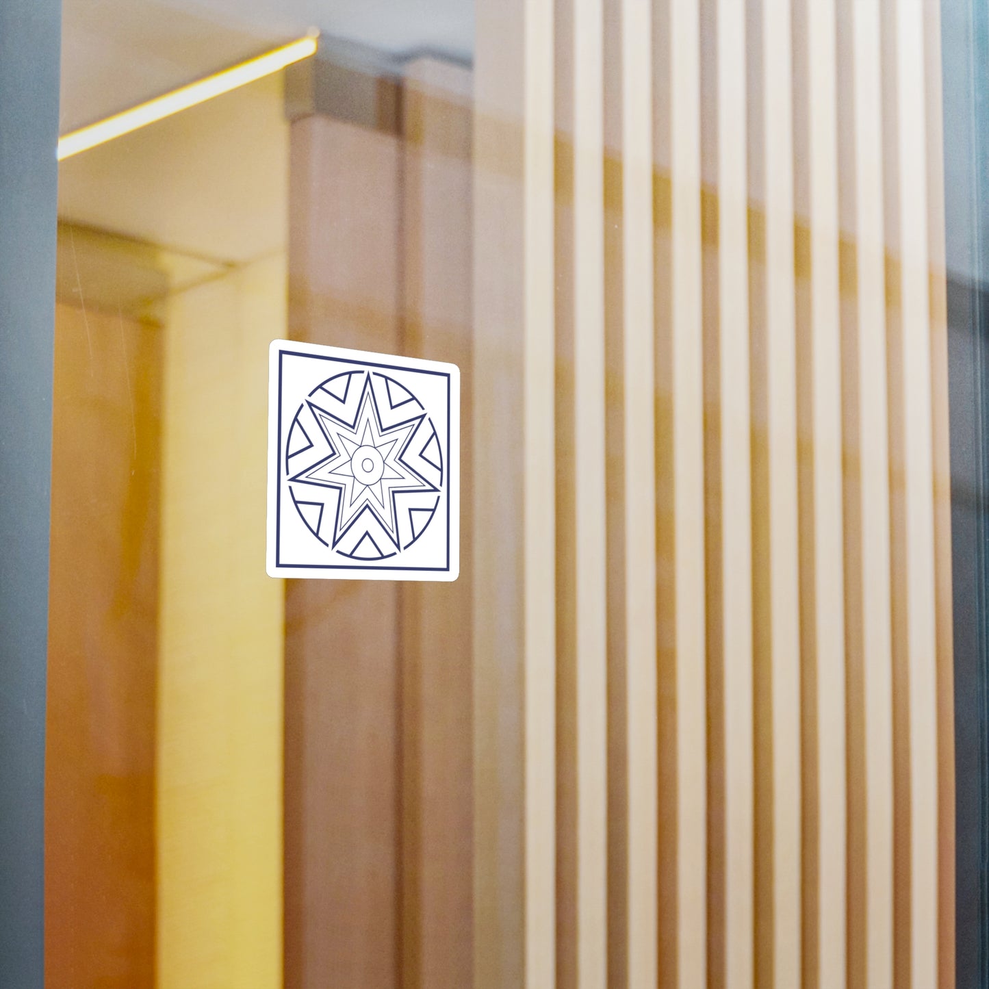 Streben (Striving) Symbol - Sticker/Decal (Blue/White)