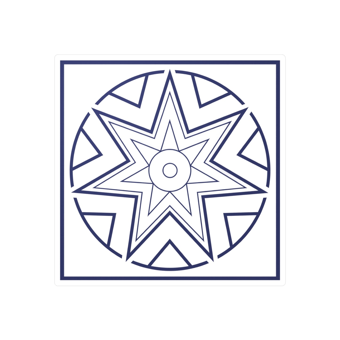 Streben (Striving) Symbol - Sticker/Decal (Blue/White)