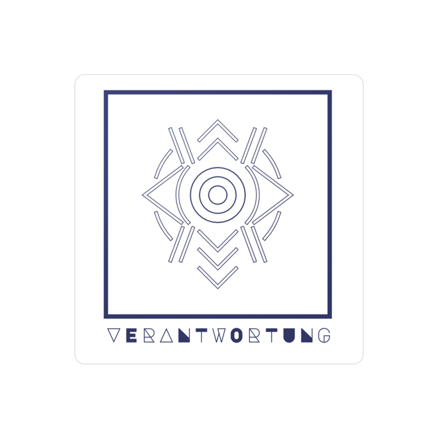 VERANTWORTUNG/Responsibility Symbol Sticker (Blue/White)