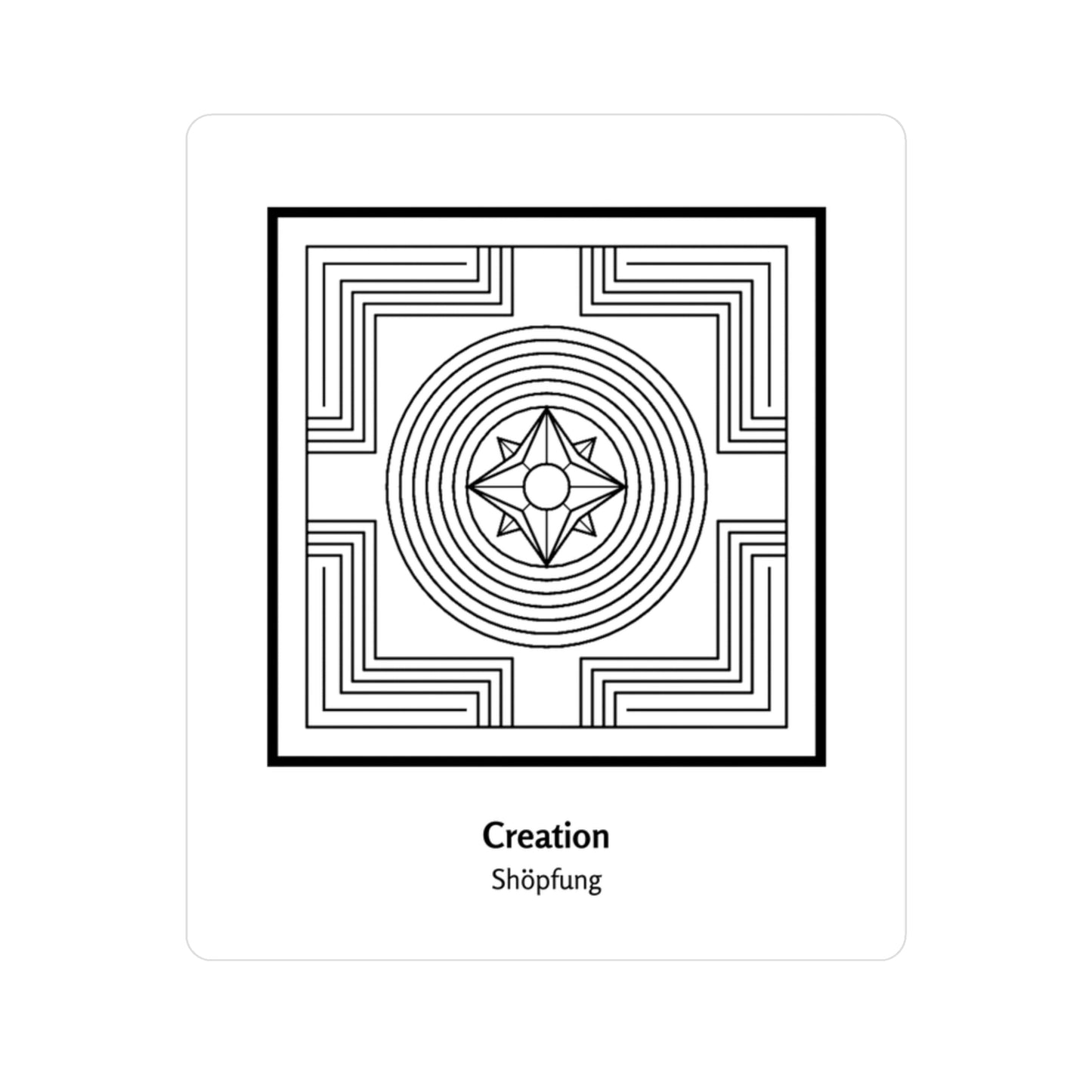 Creation/Shopfung Symbol Decal (Black/White)