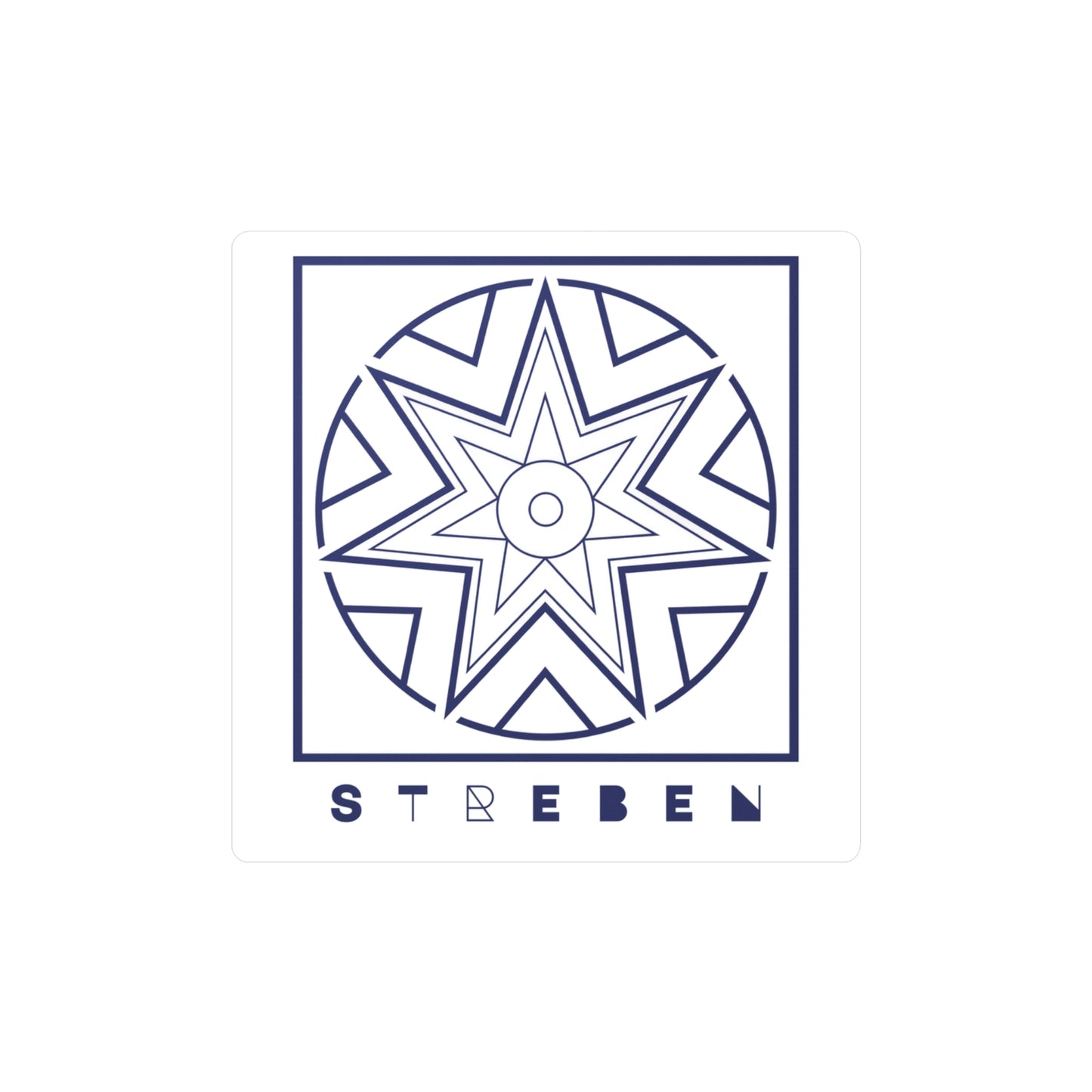 Streben/Striving Symbol Sticker (Blue/White)