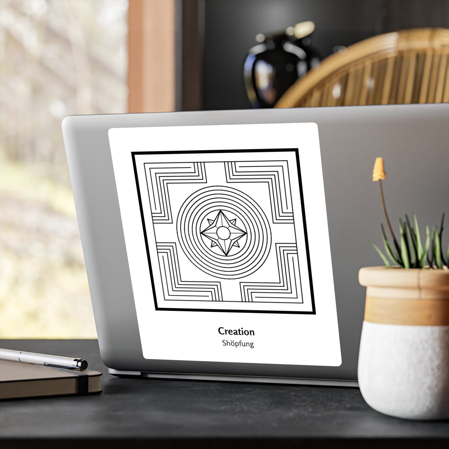 Creation/Shopfung Symbol Decal (Black/White)