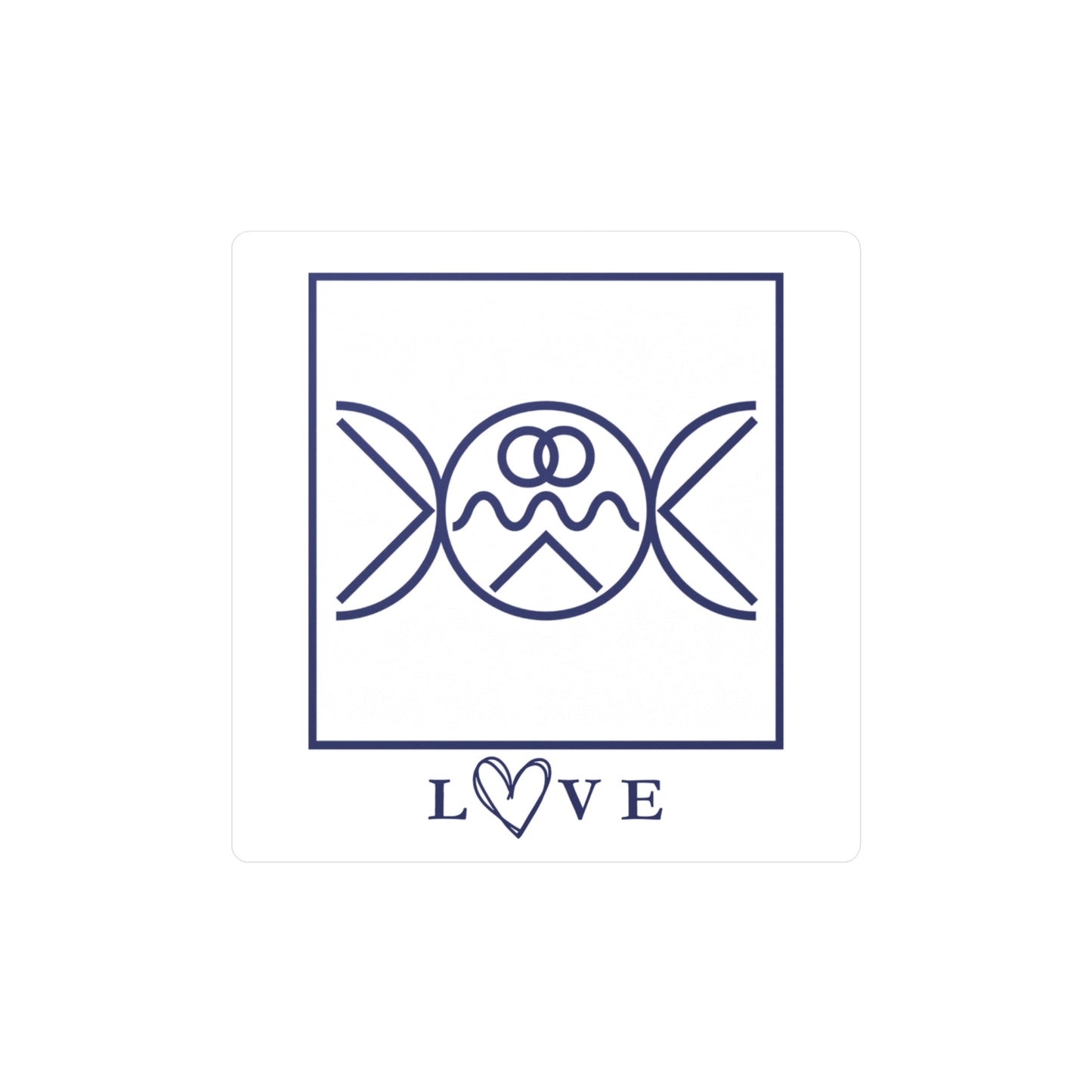 Love - Liebe Symbol Decal (Blue/White)