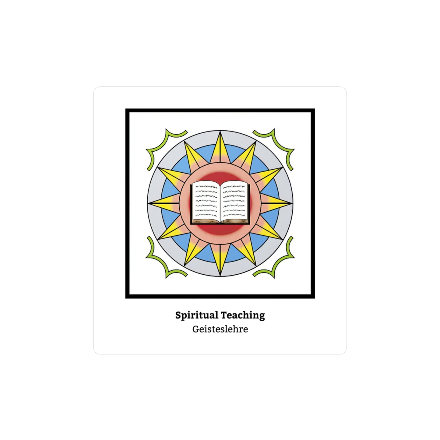 Spiritual Teaching Symbol Decal White Background