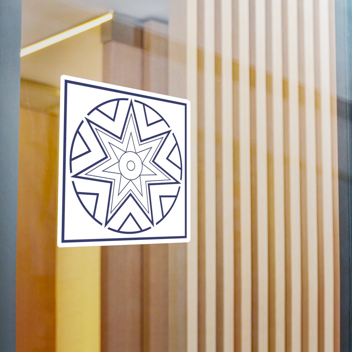 Streben (Striving) Symbol - Sticker/Decal (Blue/White)