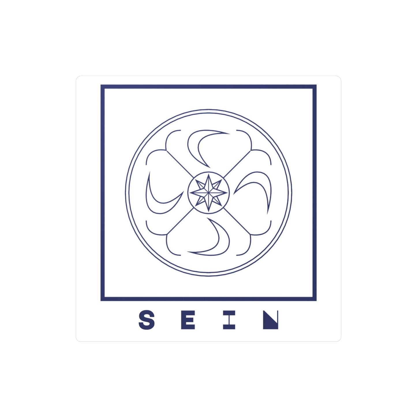 SEIN/BEING Symbol Sticker (Blue/White)