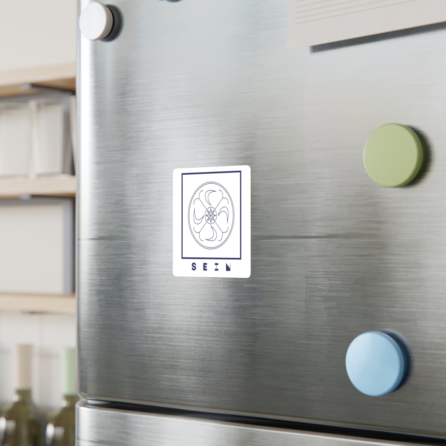 SEIN/BEING Symbol Sticker (Blue/White)