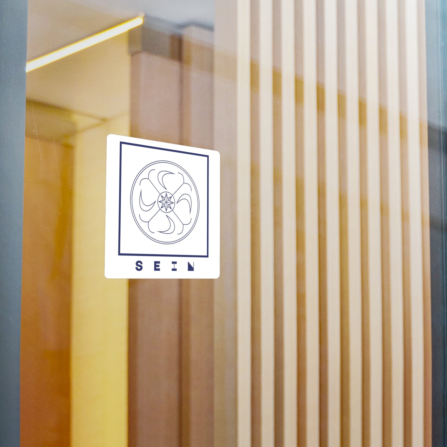 SEIN/BEING Symbol Sticker (Blue/White)