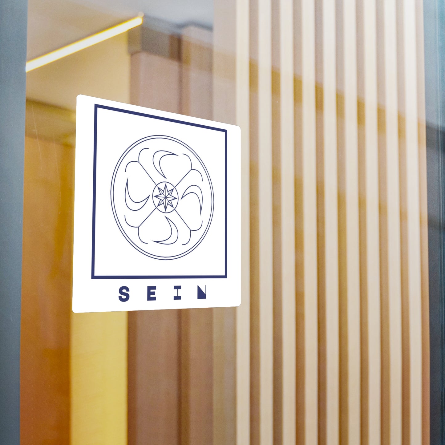 SEIN/BEING Symbol Sticker (Blue/White)