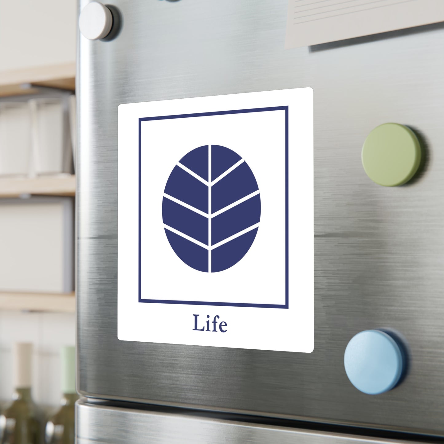 Life - Leben Symbol Sticker (Blue/White)