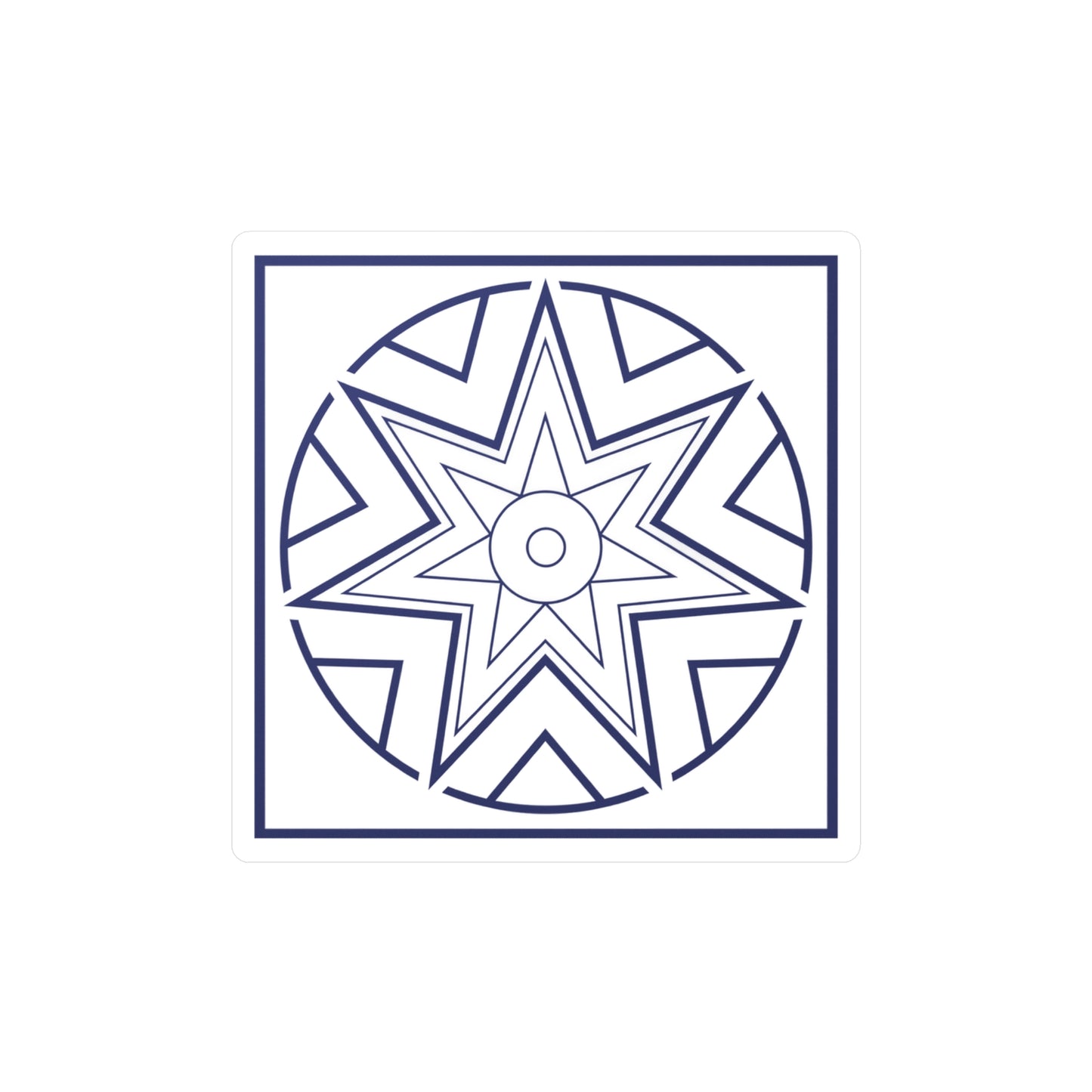 Streben (Striving) Symbol - Sticker/Decal (Blue/White)
