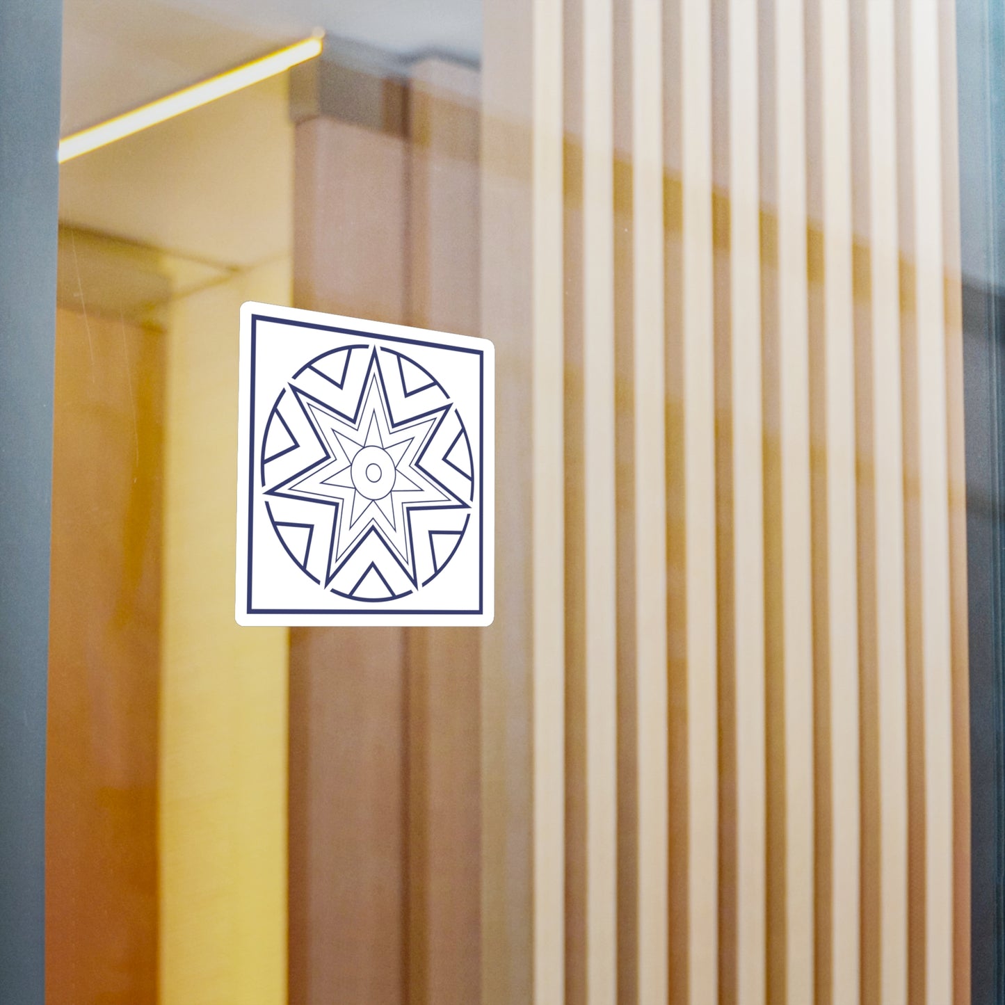 Streben (Striving) Symbol - Sticker/Decal (Blue/White)