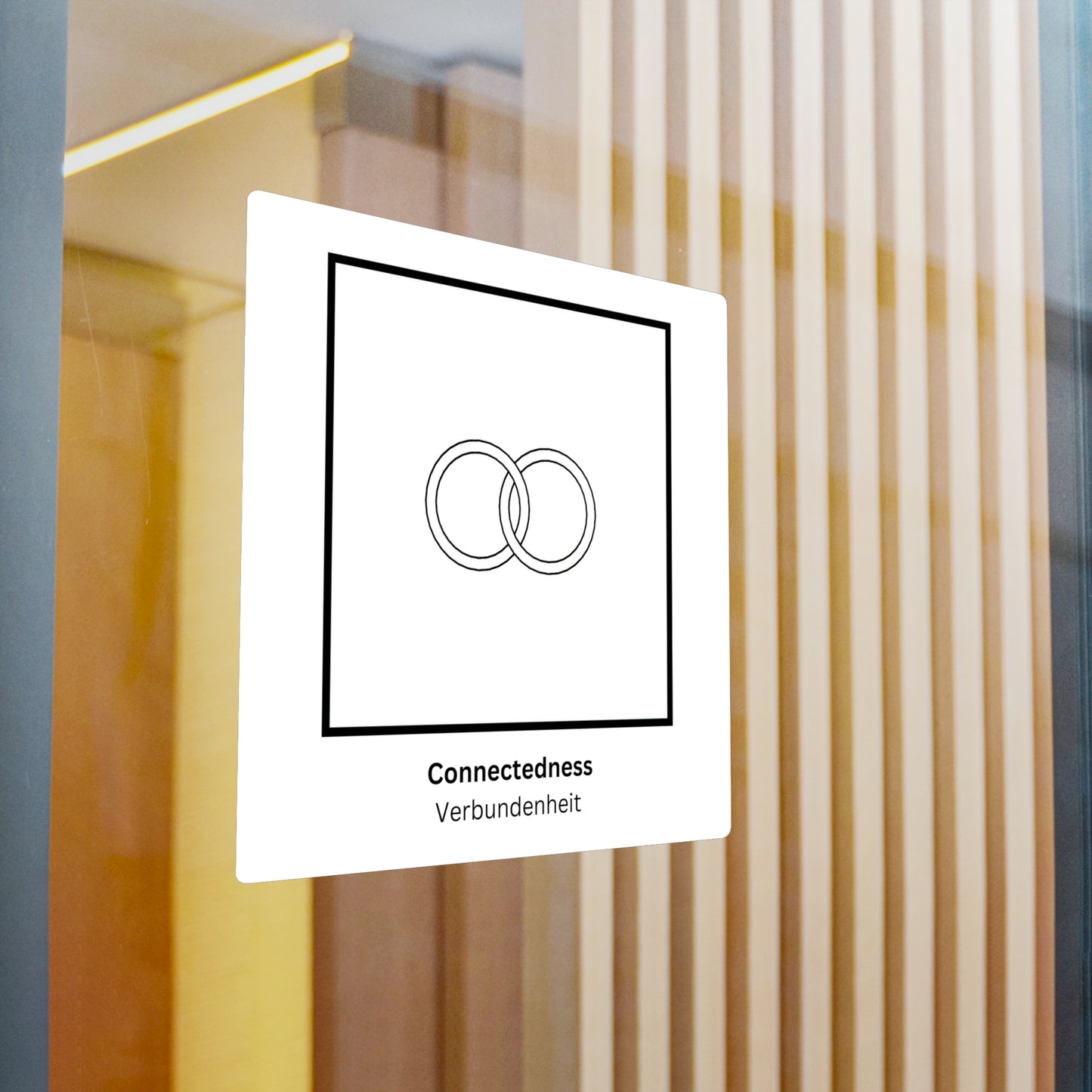 Connectedness / Verbundenheit Symbol Decal (Black/White) Not Transparent