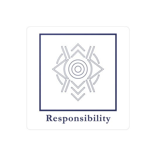 Responsibility - Verantwortung Symbol Decal (Blue/White)