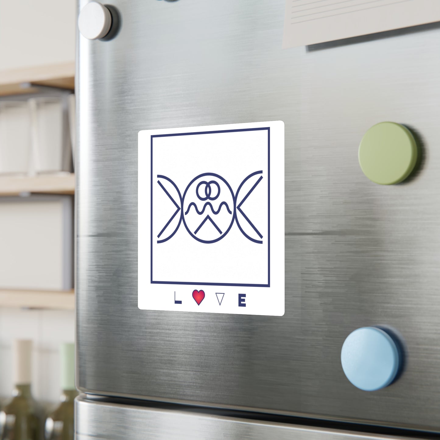 Love - Liebe Symbol Decal (Red/Blue/White)