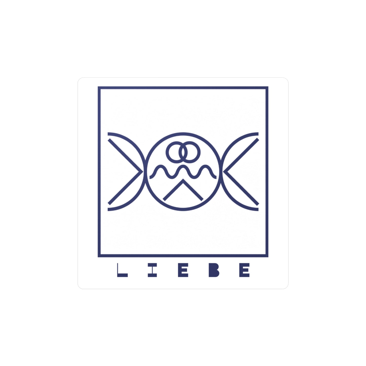 Liebe - Love Symbol Decal (Blue/White)