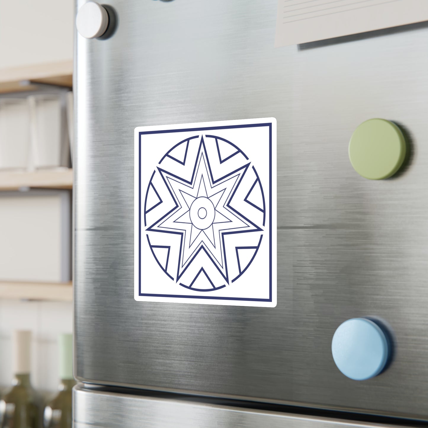 Streben (Striving) Symbol - Sticker/Decal (Blue/White)