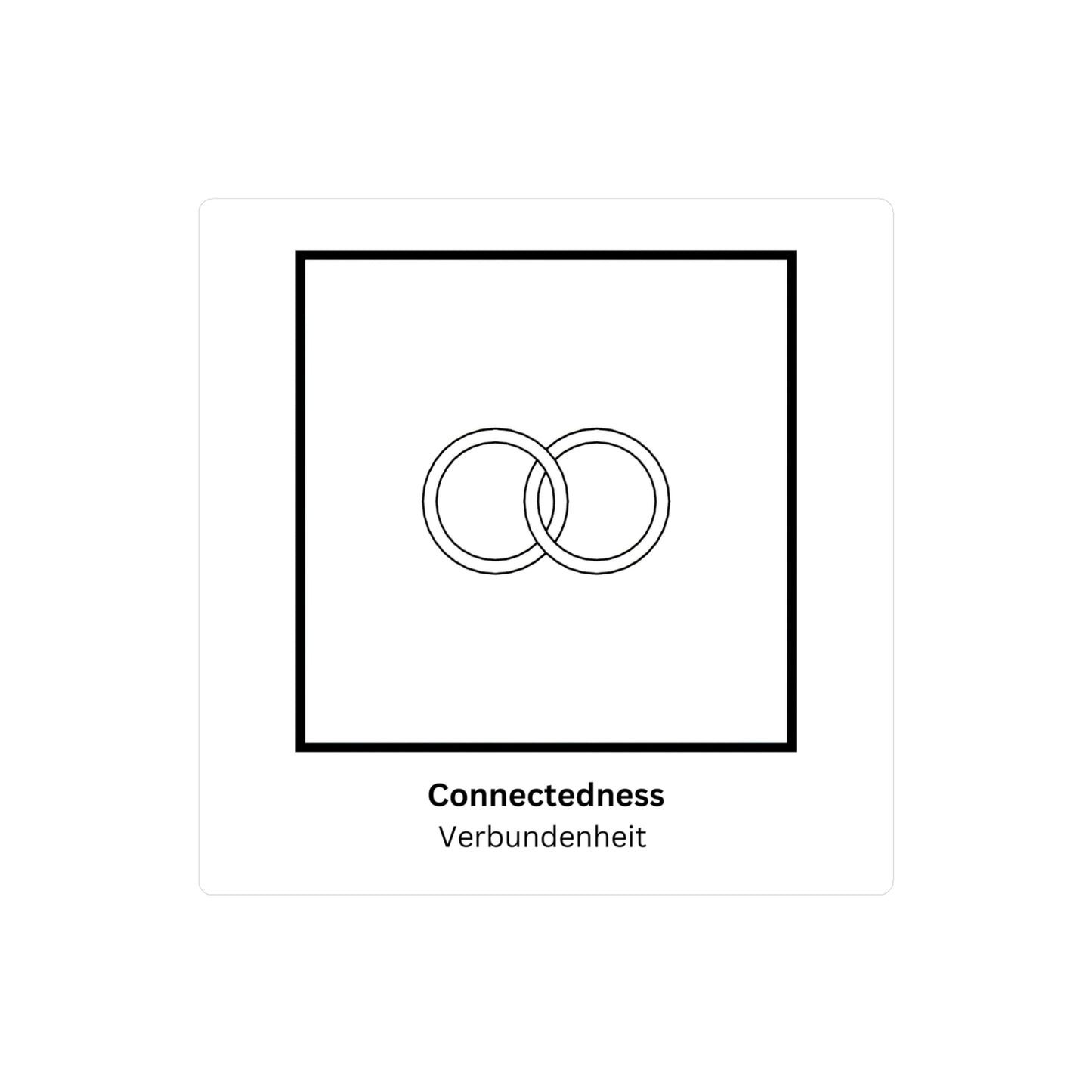 Connectedness / Verbundenheit Symbol Decal (Black/White) Not Transparent