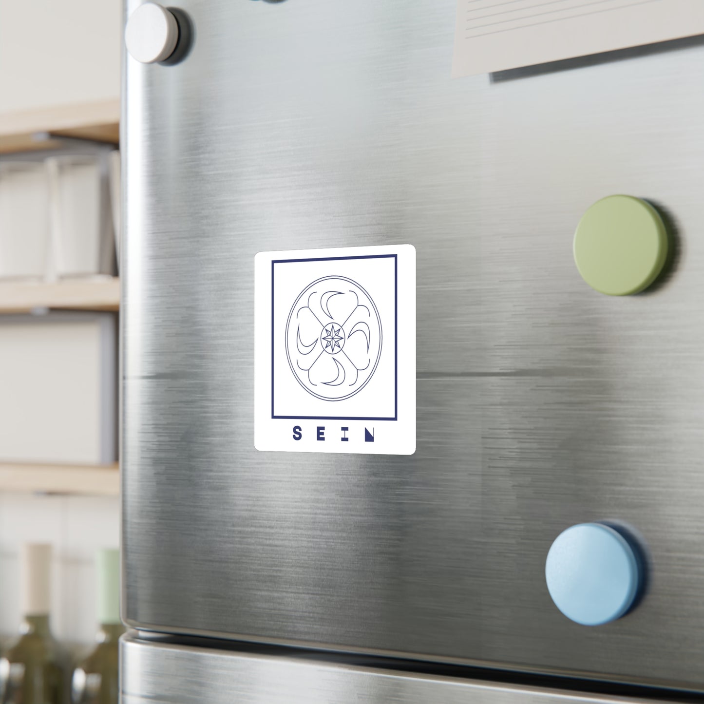 SEIN/BEING Symbol Sticker (Blue/White)
