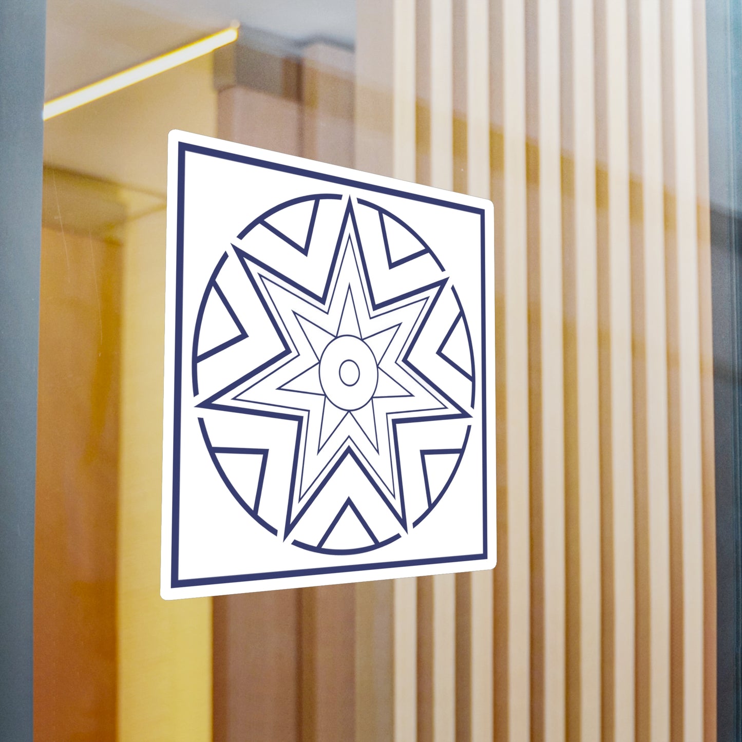 Streben (Striving) Symbol - Sticker/Decal (Blue/White)