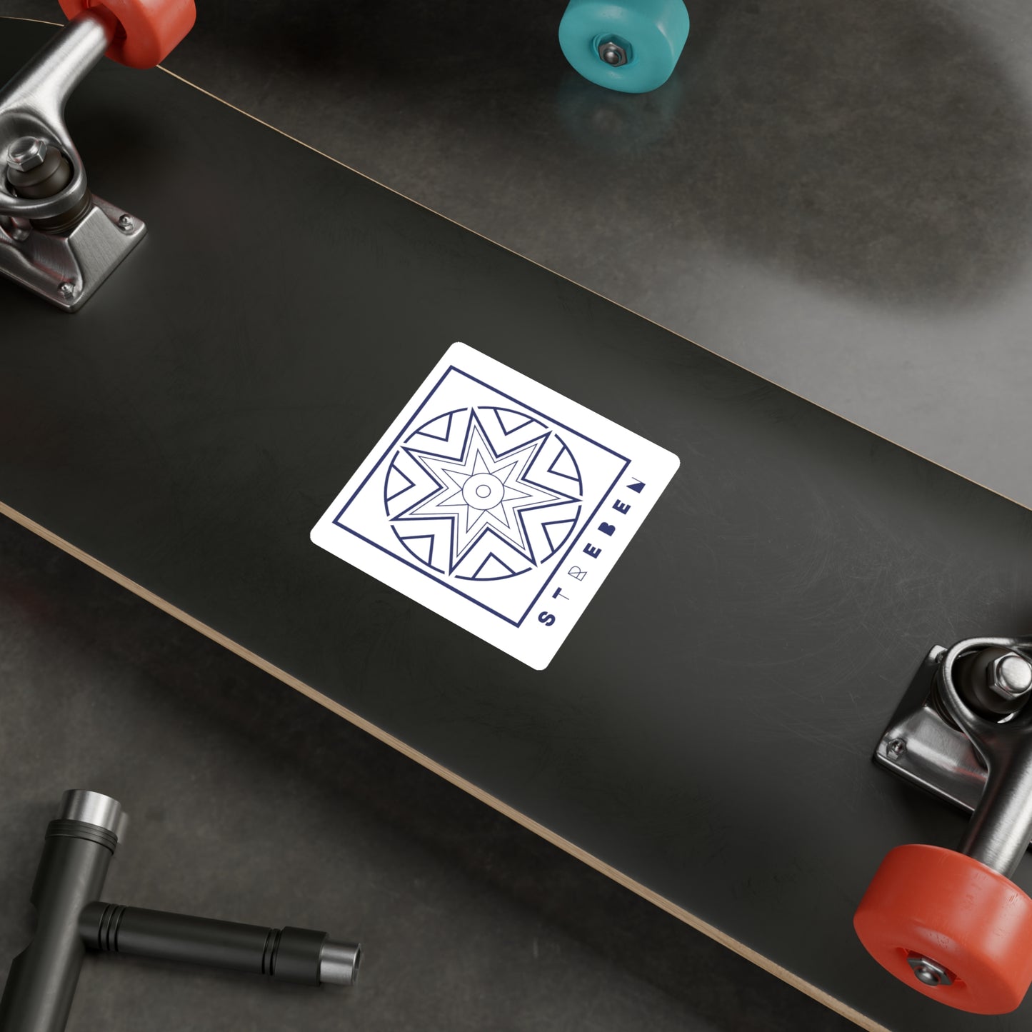 Streben/Striving Symbol Sticker (Blue/White)