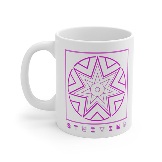 Symbols of the Creation-Energy Teaching - Mug 11oz *Striving / Streben* (pink)