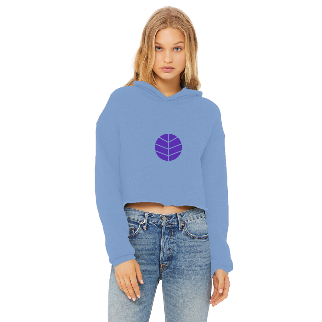 BEAM *Life* Collection Ladies Cropped Raw Edge Hoodie