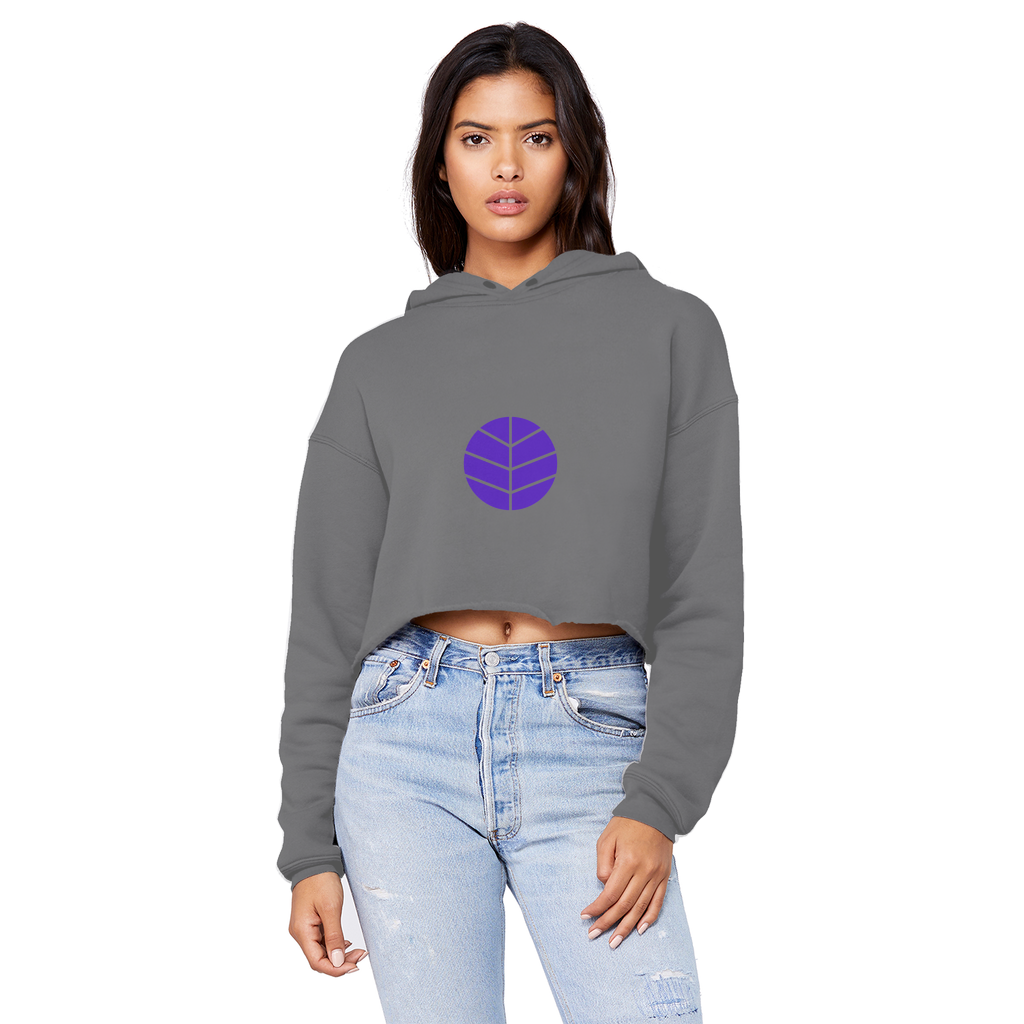 BEAM *Life* Collection Cropped Raw Edge Boyfriend Hoodie